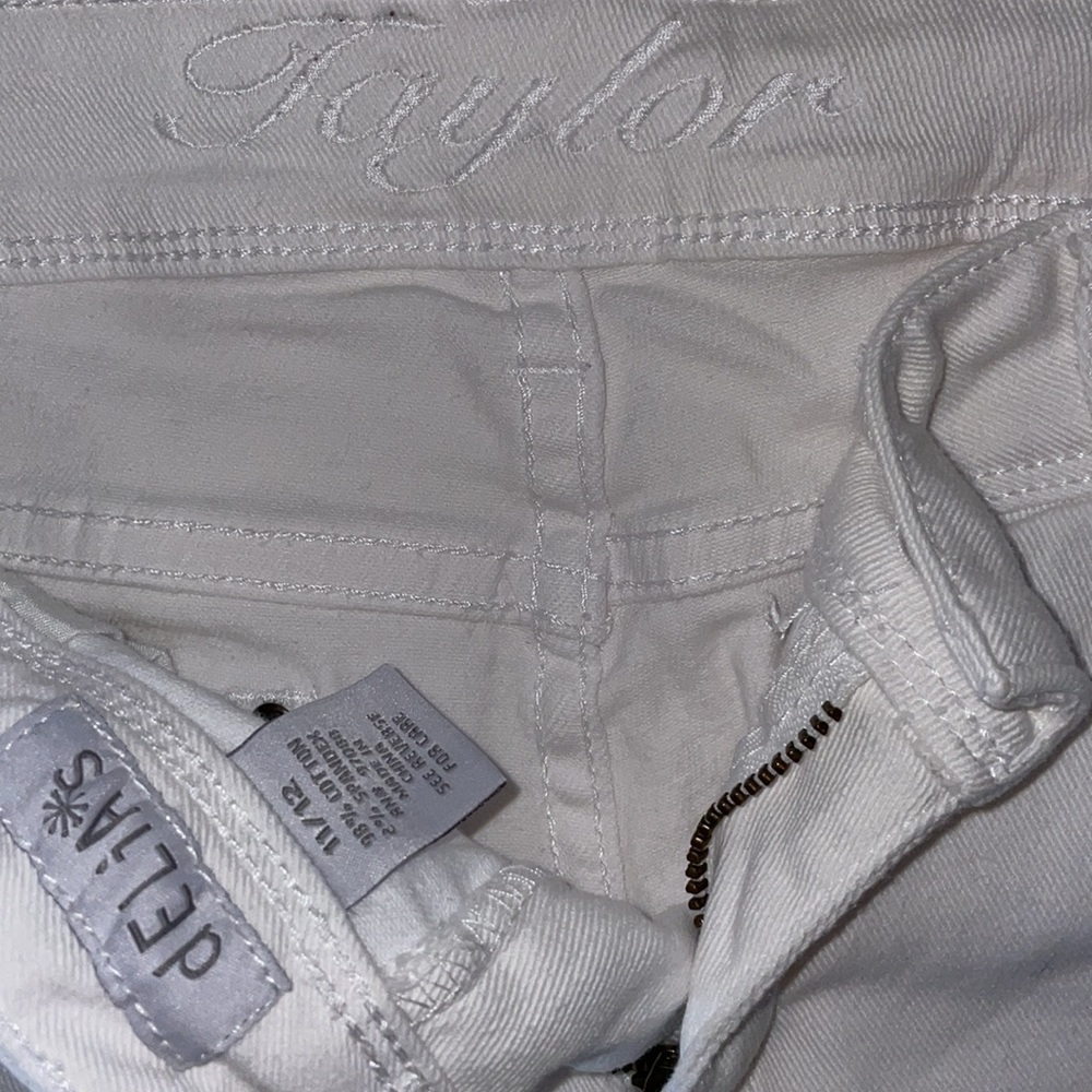 White denim crop jeans 11/12